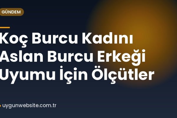 Koç Burcu Kadını Aslan Burcu Erkeği Uyumu İçin Ölçütler